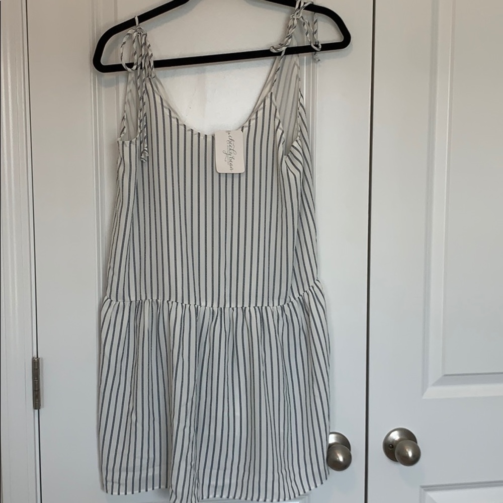 Blue and White Stripe Dress
